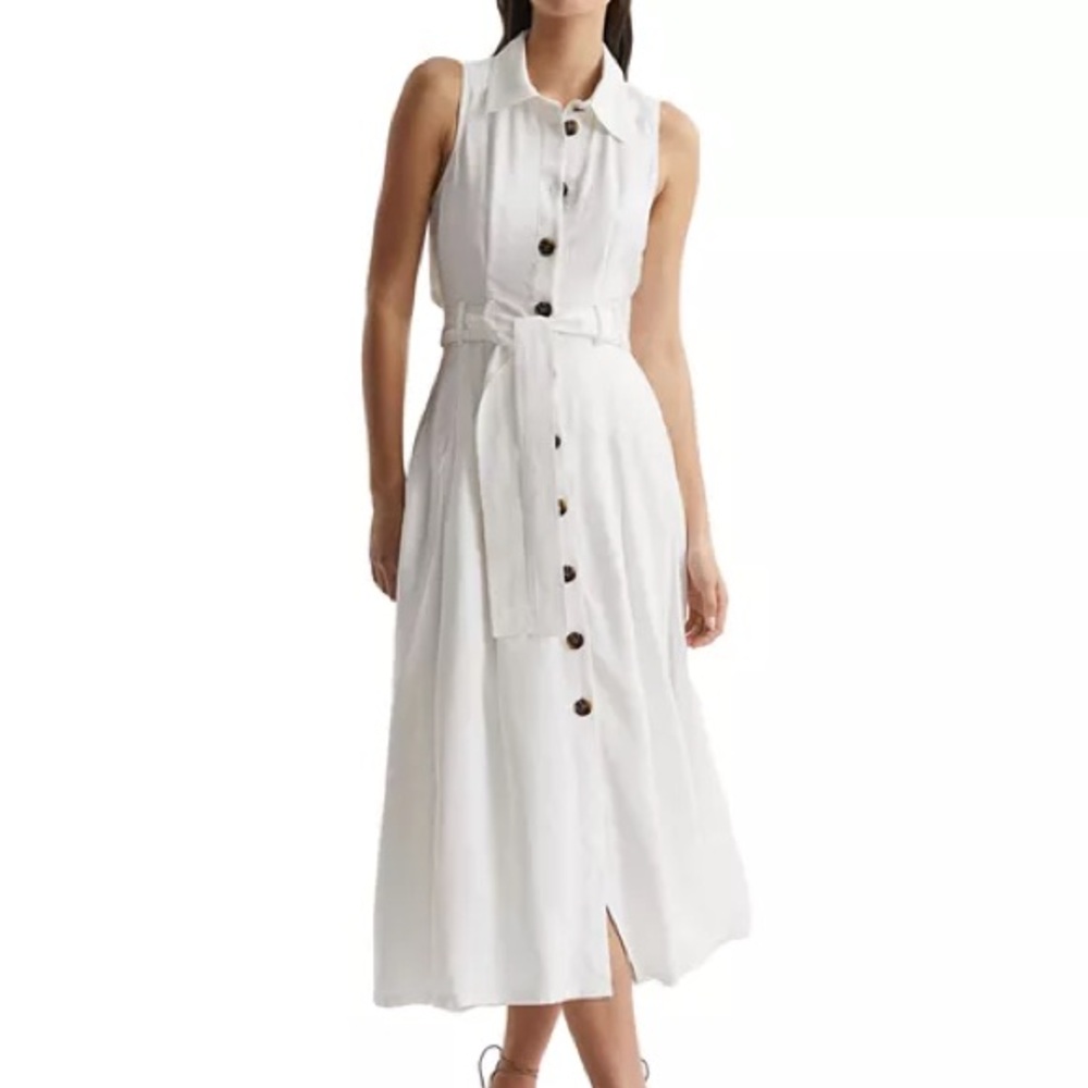 [Reiss] NWOT Milena Tied-waist Woven Midi Dress